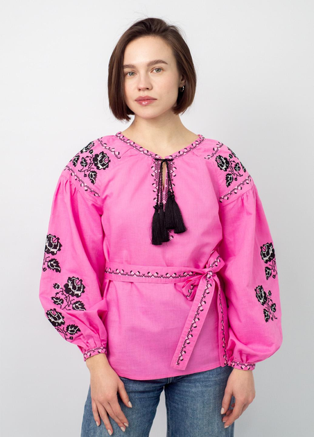Вышиванка жіноча Narodnyy Butik Троянда фуксія 1022.1 48 