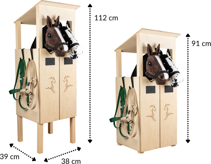 Аксесуари для коней Hobby Horse Skippi Подвійна дерев'яна конюшня (5906361450995) - зображення 3