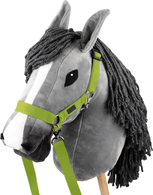 Akcesoria dla konia Hobby Horse Skippi Kantar, wodze, 2 wymienne futerka Jasny zielony (5906361450995) - obraz 3