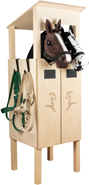Аксесуари для коней Hobby Horse Skippi Подвійна дерев'яна конюшня (5906361450995) - зображення 4