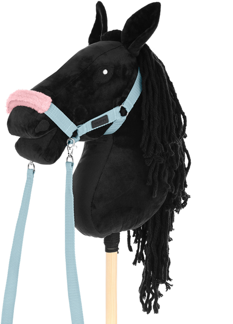 Akcesoria dla konia Hobby Horse Skippi Kantar, wodze, 2 wymienne futerka Błękitny (5906361451046) - obraz 4