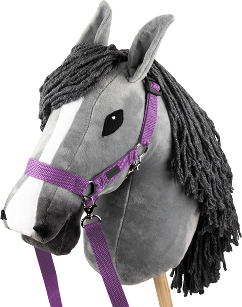 Akcesoria dla konia Hobby Horse Skippi Kantar, wodze, 2 wymienne futerka Lawendowy (5906361451039) - obraz 3