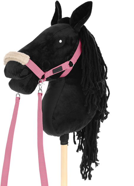 Akcesoria dla konia Hobby Horse Skippi Kantar, wodze, 2 wymienne futerka Różowy (5906361451060) - obraz 5
