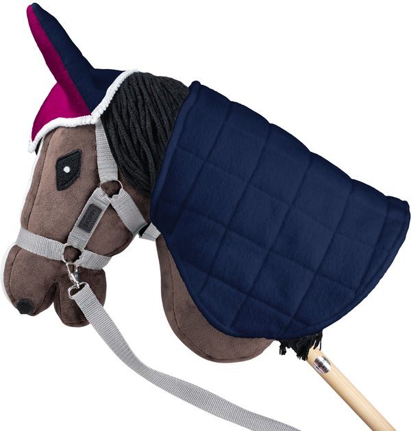 Akcesoria dla konia Hobby Horse Skippi Kantar, wodze, 2 wymienne futerka Szary (5906361451053) - obraz 4