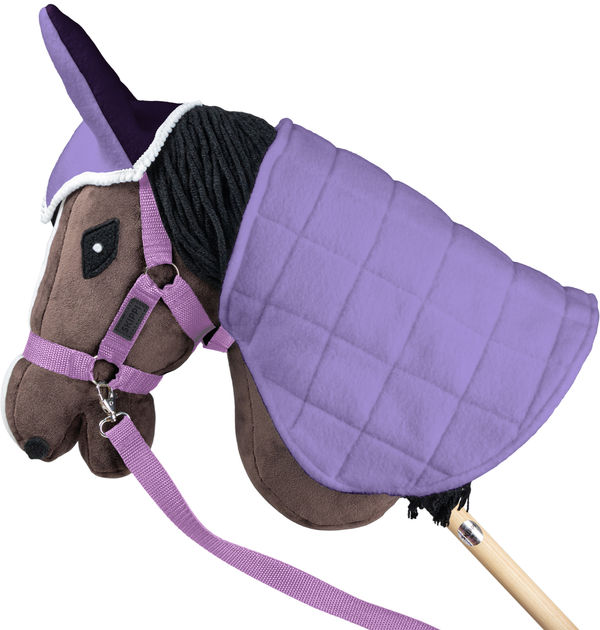 Akcesoria dla konia Hobby Horse Skippi Kantar, wodze, 2 wymienne futerka Lawendowy (5906361451039) - obraz 5