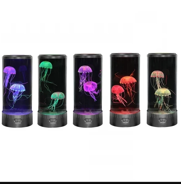 Нічник акваріум медузи 29см. Jellyfish Night Lamp + пульт керування - зображення 4