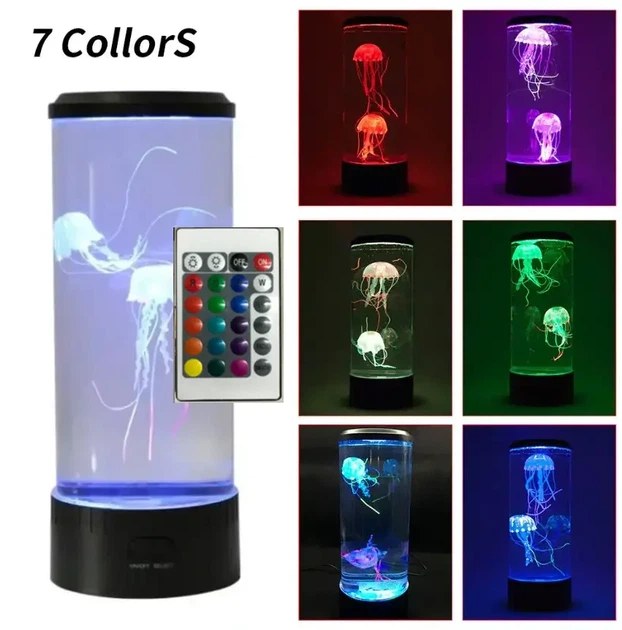Нічник акваріум медузи 29см. Jellyfish Night Lamp + пульт керування - зображення 5