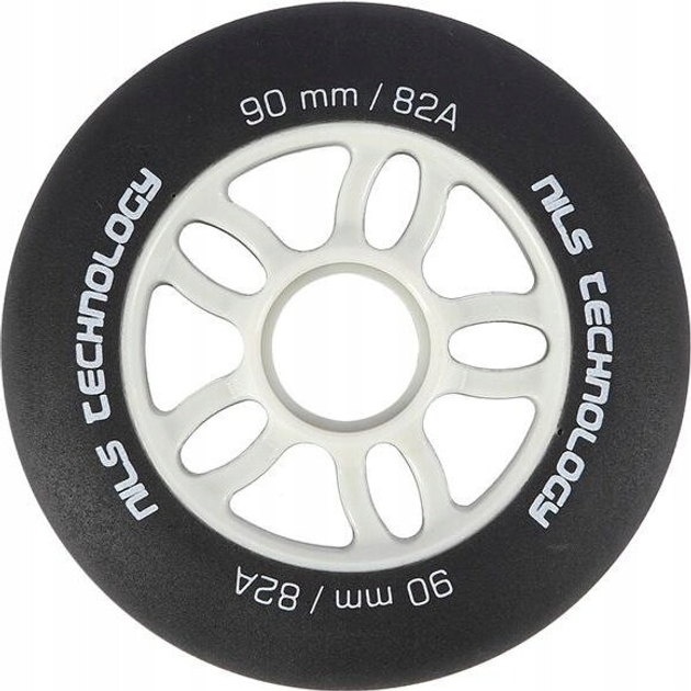 Колеса для роликів Nils Extreme PU 90 x 24 мм 82A 4 шт Чорні (5907695543568) - зображення 3