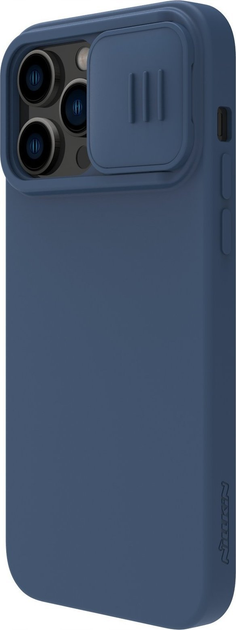 Etui Nillkin CamShield Silky Silicone Case do Apple iPhone 14 Pro Blue (6902048249264) - obraz 4