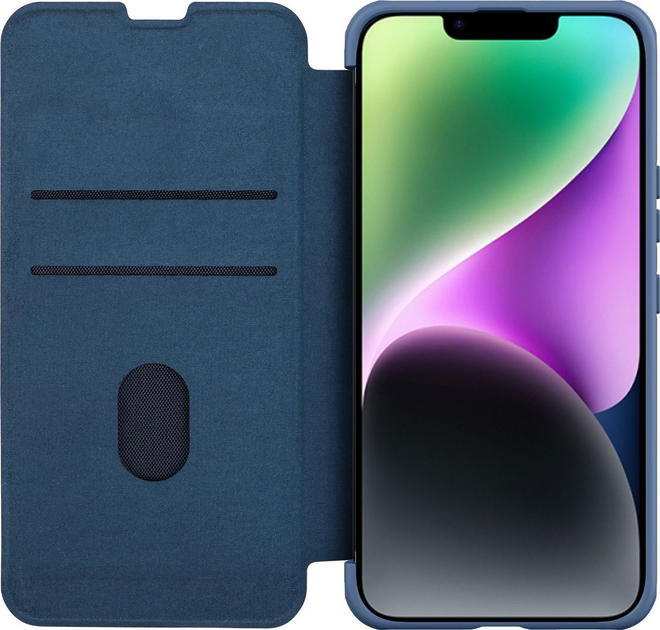 Etui z klapką Nillkin Qin Cloth Pro Case do Apple iPhone 14 Plus Blue (6902048249172) - obraz 3
