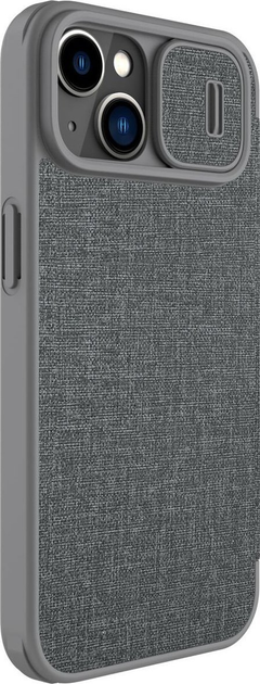 Etui z klapką Nillkin Qin Cloth Pro Case do Apple iPhone 14 Plus Grey (6902048249189) - obraz 4