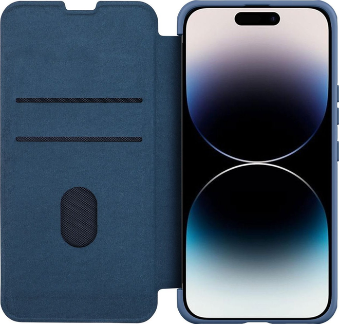 Etui z klapką Nillkin Qin Cloth Pro Case do Apple iPhone 14 Pro Max Blue (6902048249196) - obraz 5