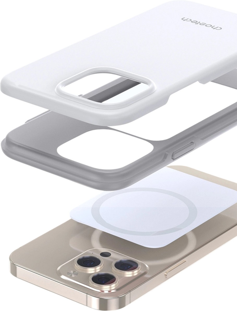 Etui CHOETECH MFM Anti-drop Case do Apple iPhone 13 Pro Max White (6932112101396) - obraz 5