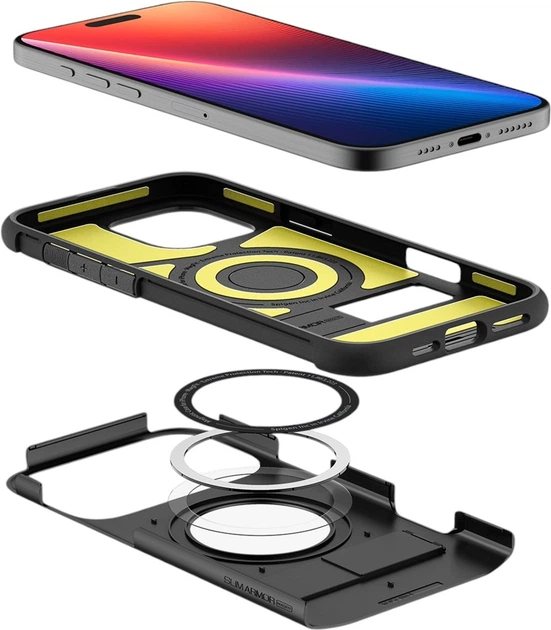 Панель Spigen Slim Armor MagFit для Apple iPhone 16 Pro Black (8809971230766) - зображення 6