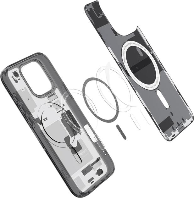 Etui Spigen Ultra Hybrid MagFit Zero One do Apple iPhone 16 Pro Black (8809971230476) - obraz 4