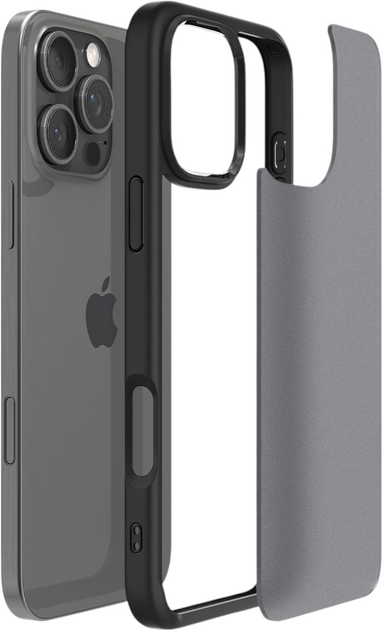 Панель Spigen Ultra Hybrid для Apple iPhone 16 Pro Max Frost Black (8809971229319) - зображення 6