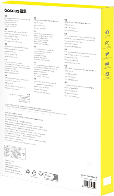 Boks podwodny Baseus DeepDive uniwersalny Black-Yellow (6932172658458) - obraz 6