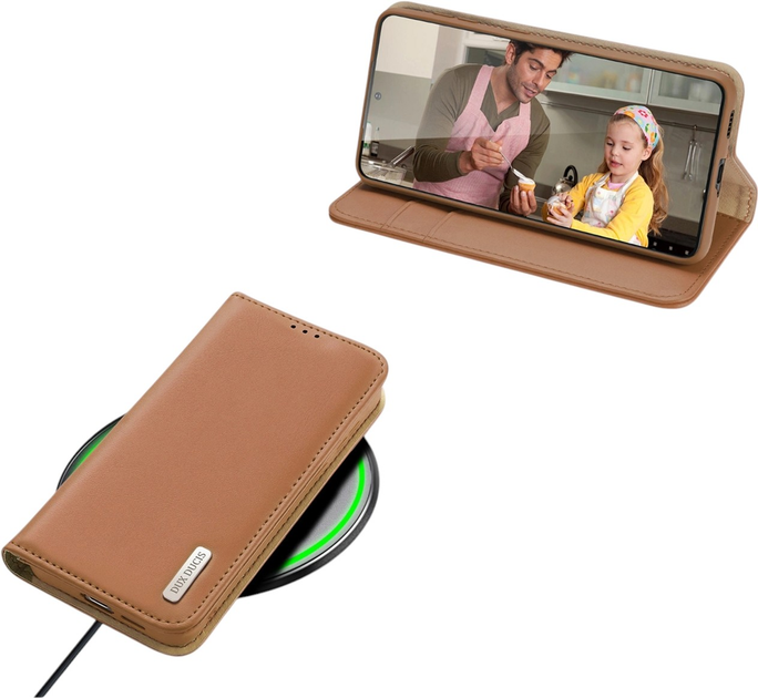 Etui z klapką Dux Ducis Hivo do Samsung Galaxy S23 Brown (6934913031735) - obraz 3