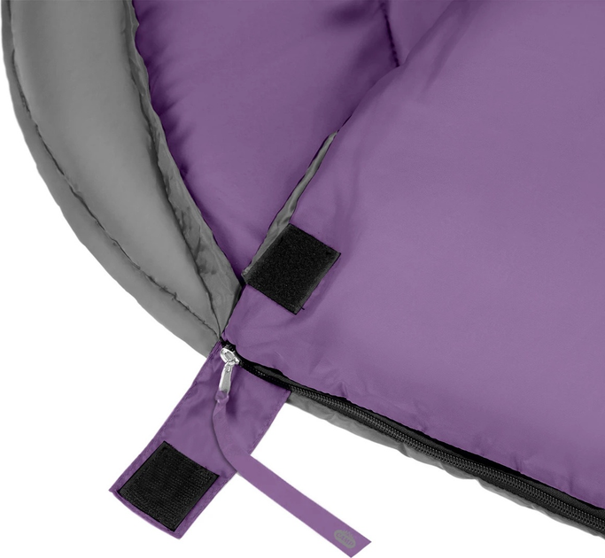 Спальний мішок двомісний Nils Camp NC2008 Розмір M Grey-Purple (5907695544732) - зображення 8