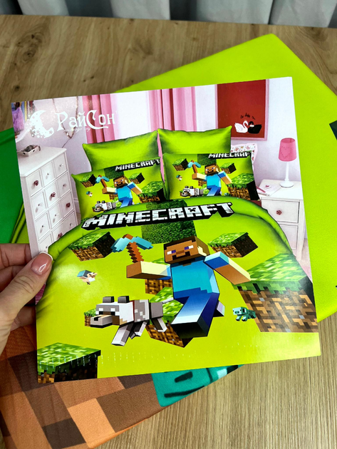 Комплект постільної білизни Бамбук дитячий Minecraft - зображення 1