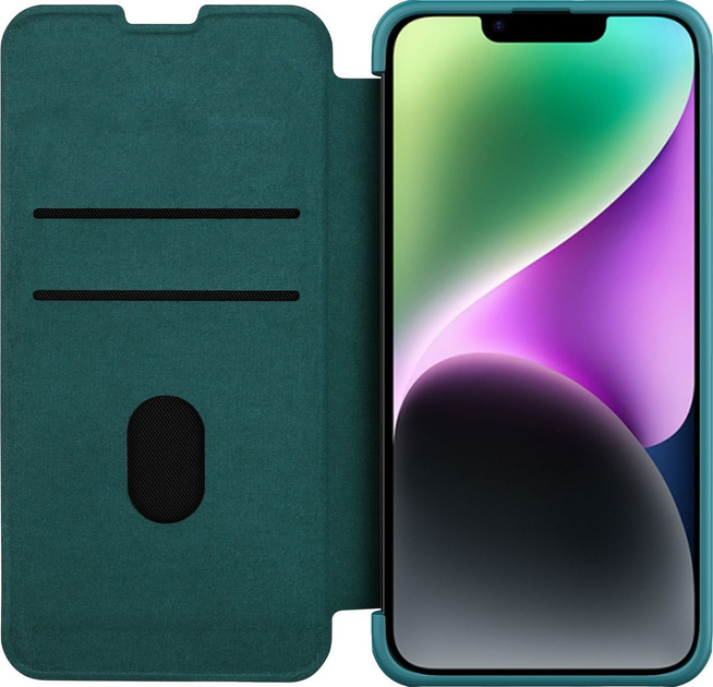 Etui z klapką Nillkin Qin Leather Pro Case do Apple iPhone 14 Plus Green (6902048249103) - obraz 5