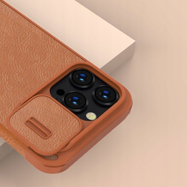 Etui z klapką Nillkin Qin Leather Pro Case do Apple iPhone 14 Pro Max Brown (6902048249028) - obraz 7