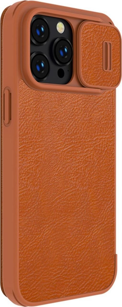 Etui z klapką Nillkin Qin Leather Pro Case do Apple iPhone 14 Pro Brown (6902048248946) - obraz 5