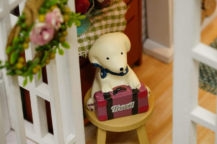 3D Румбокс конструктор кукольный дом Гостиная с верандой и камином DIY Cute Room 8008-D - Фото 5 3D Румбокс конструктор кукольный дом Гостиная с верандой и камином DIY Cute Room 8008-D - изображение 5
