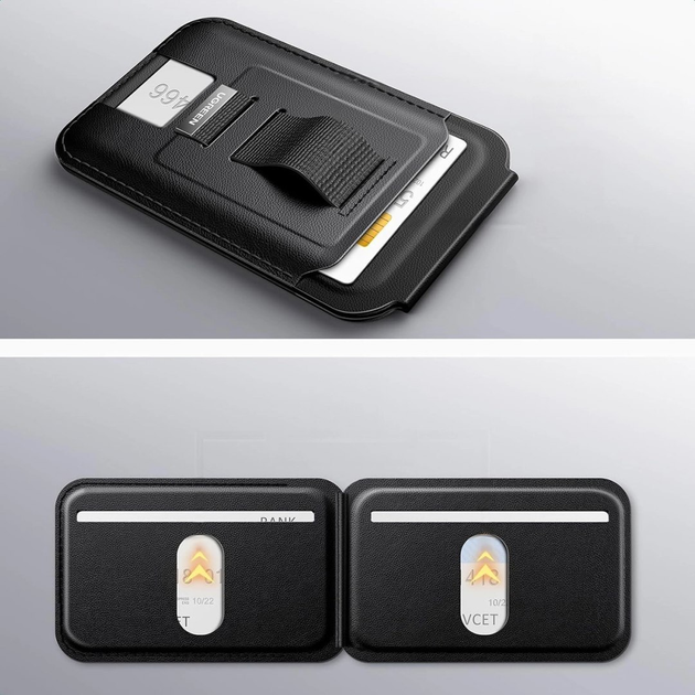 Etui z kieszenią Ugreen Magnetic Wallet 45166 MagSafe with Stand and Holder Black (6941876241668) - obraz 4