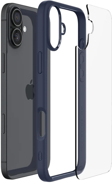 Etui Spigen Ultra Hybrid do Apple iPhone 16 Blue (ACS08202) - obraz 7