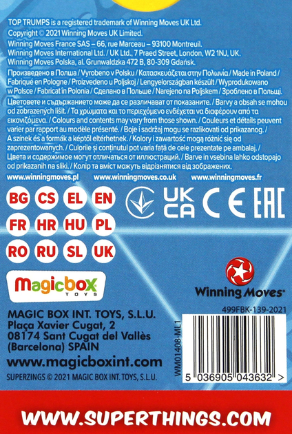 Gra planszowa Winning Moves Top Trumps Piotruś Super Things 6 (wersja polska) (5036905043632) - obraz 3