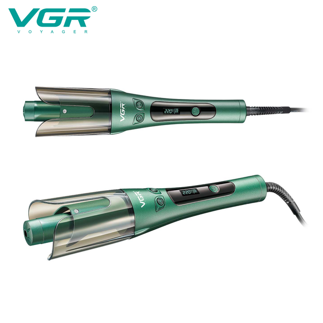 Стайлер-плойка для автоматичної завивки волосся VGR V-583 LCD display/Green (00000009031) - зображення 2