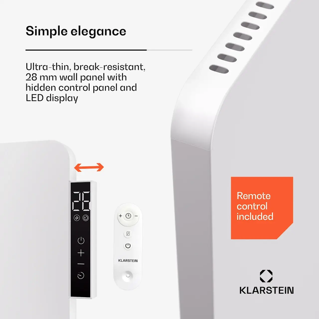 Инфракрасная панель конвектор Klarstein Wonderbeam 450 Белый - изображение 5