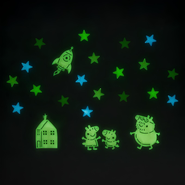 Naklejki dekoracyjne Paladone Peppa Pig in the dark (5056577742862) - obraz 5