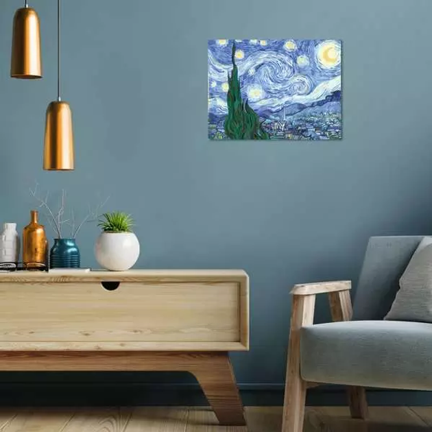 Kolorowanka po numerach Ravensburger CreArt The Starry Night Van Gogh 23518 (4005556235186) - obraz 5
