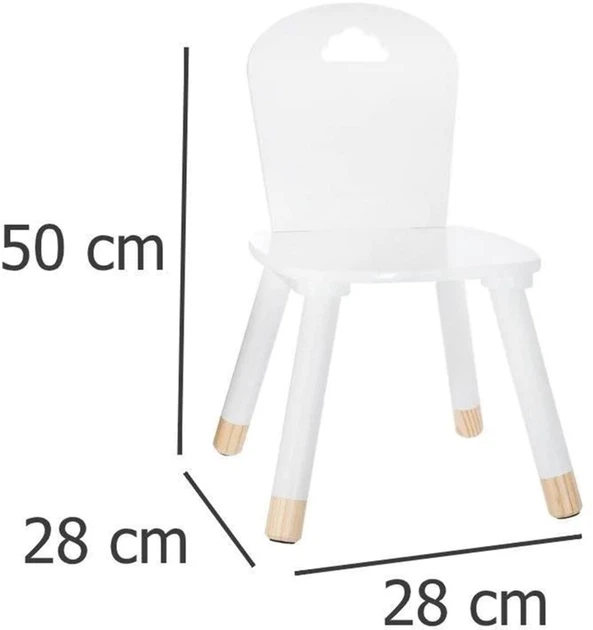 Krzesło dziecięce Atmosphera for kids 50 x 28 x 28 cm White (3560238909119) - obraz 3