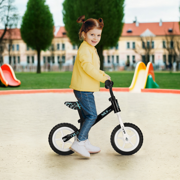 Rowerek biegowy Nils Fun RB134 10" Czarny (5907695575460) - obraz 8