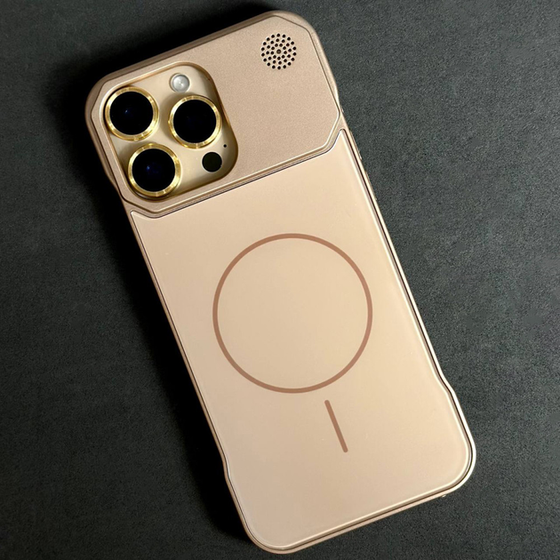 Чохол Glass Matte Aromatherapy Metal Magnetic для iPhone 13 Pro Max Gold - Фото 1 Чохол Glass Matte Aromatherapy Metal Magnetic для iPhone 13 Pro Max Gold - зображення 1