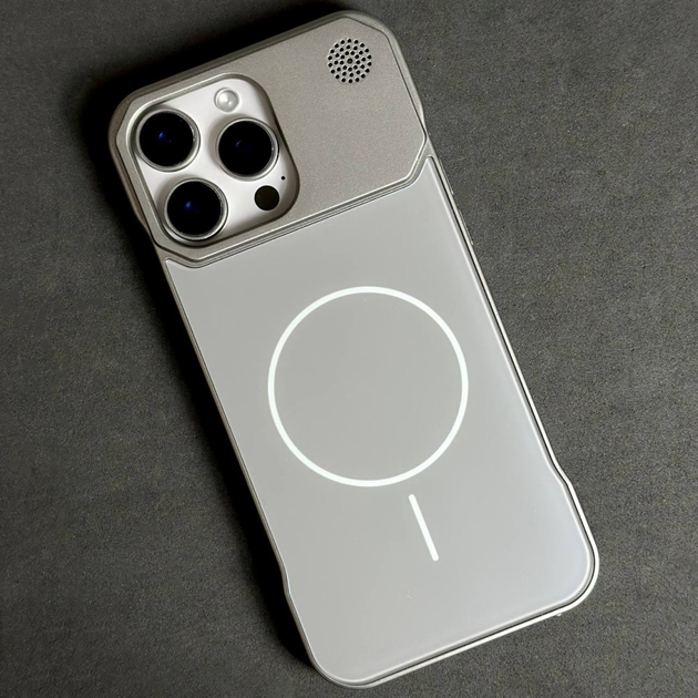Чохол Glass Matte Aromatherapy Metal Magnetic для iPhone 13 Pro Max Grey - Фото 1 Чохол Glass Matte Aromatherapy Metal Magnetic для iPhone 13 Pro Max Grey - зображення 1