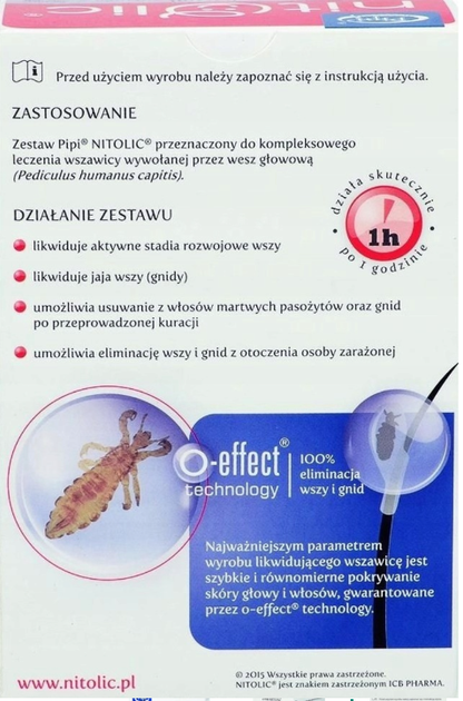Zestaw przeciw wszy ICB Pharma Pipi Nitolic 100 ml (5904215273257) - obraz 3