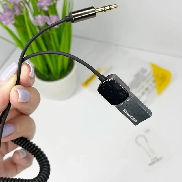 Автомобильный аудио Bluetooth адаптер (ресивер) Essager EBT-LF01-P - изображение 5