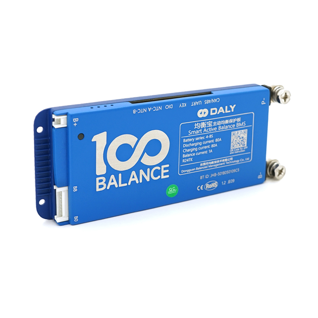 Bms контроллер lifepo4 аккумуляторов с bluetooth и can daly lifepo4 4 8s 80a can активный баллансир 1a - изображение 1