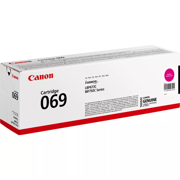 Картридж Canon 069 MF752Cdw/MF754Cdw/LBP673Cdw Magenta (1900 стор) - изображение 2