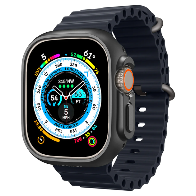 Чехол-накладка Spigen ACS05458 для Apple Watch Ultra (49mm), Thin Fit, Black - изображение 2