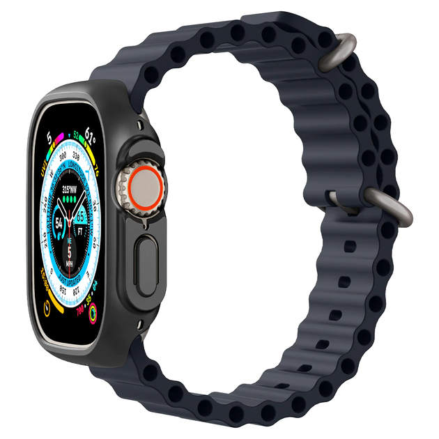 Чехол-накладка Spigen ACS05458 для Apple Watch Ultra (49mm), Thin Fit, Black - изображение 4