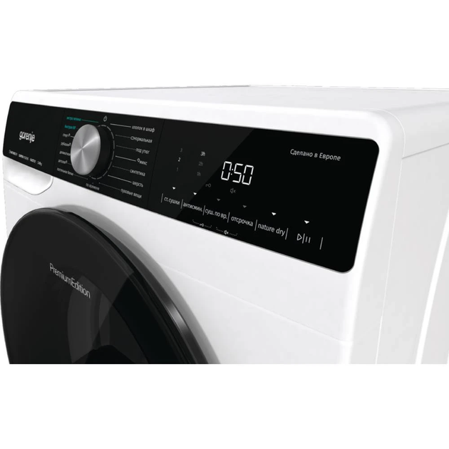 Сушильна машина Gorenje тепловий насос, 9кг, A++, 60см, дисплей, 15 програм, підсвітка барабану, білий - изображение 8