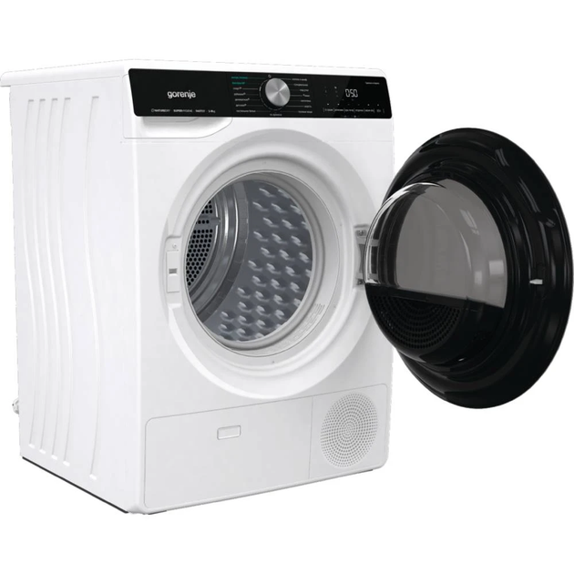 Сушильна машина Gorenje тепловий насос, 9кг, A++, 60см, дисплей, 15 програм, підсвітка барабану, білий - изображение 10