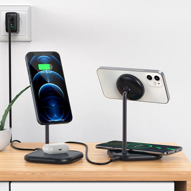 Bezprzewodowa stacja ładowania Acefast E6 Qi 15W do iPhone i Apple AirPods Grey (6974316281535) - obraz 7
