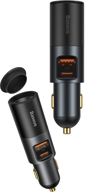 Ładowarka samochodowa Baseus Share Together 120 W 1 x USB-A + 1 x USB-C Grey (CCBT-C0G) - obraz 7