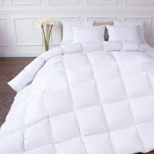 Ковдра пухова MirSon deluxe 029 демі 220x240 см від Rozetka на платформі USKIDKA Акція на Ковдра пухова MirSon deluxe 029 демі 220x240 см від Rozetka